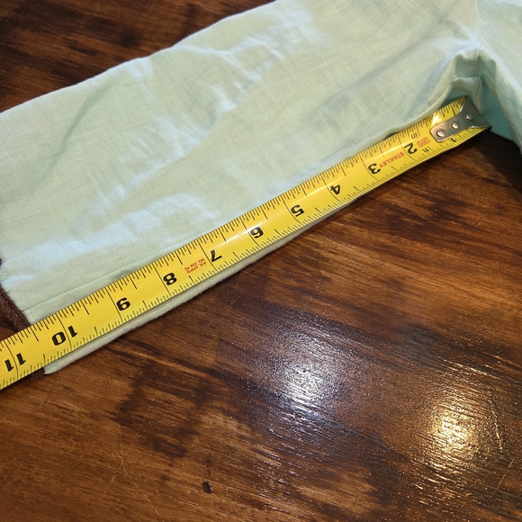 Y2k Vintage Gap 100% Lien boho 3/4 length top with embroidered Details size wome - Picture 7 of 8